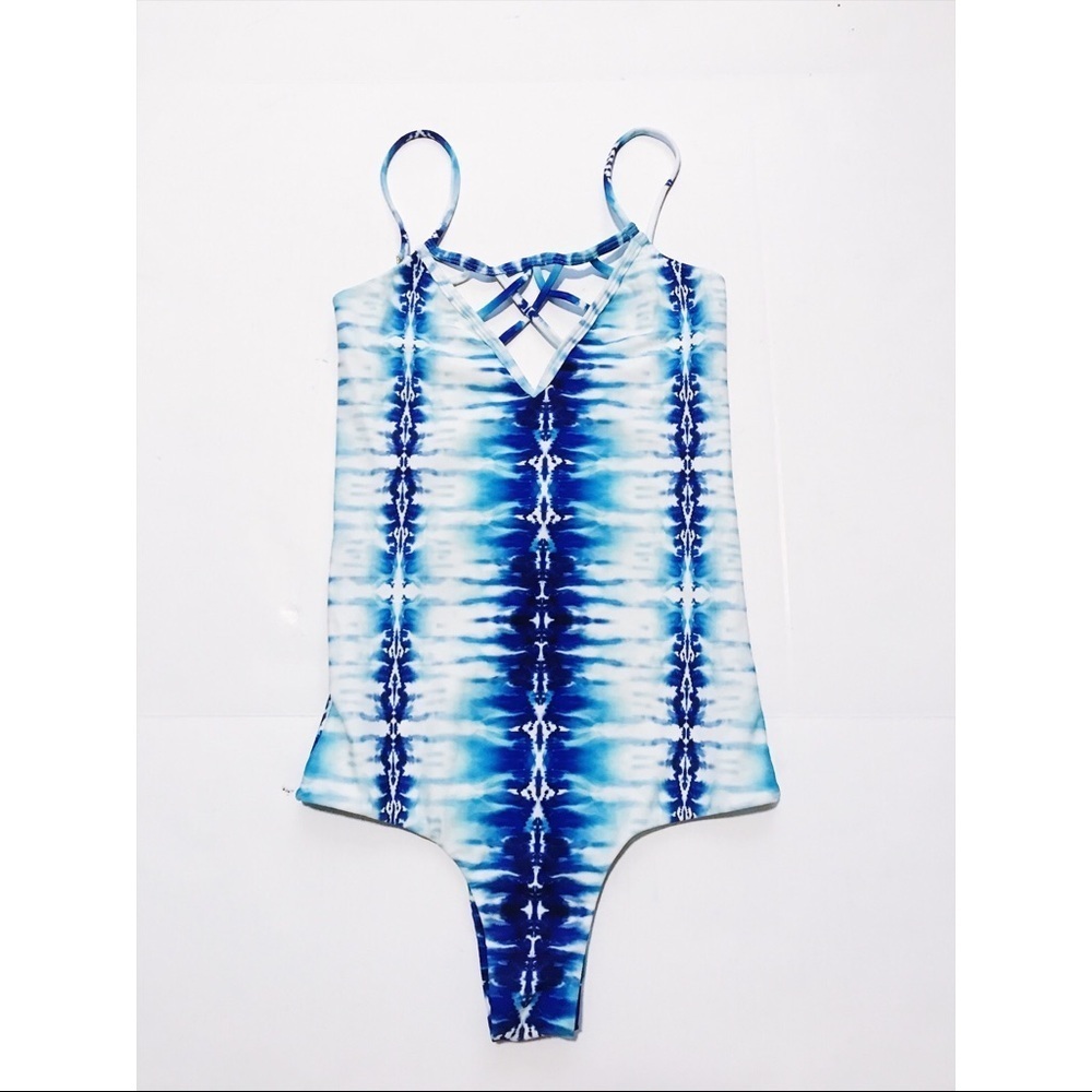 Issa de Mar - São Paulo Strappy Blue and White Printed One Piece